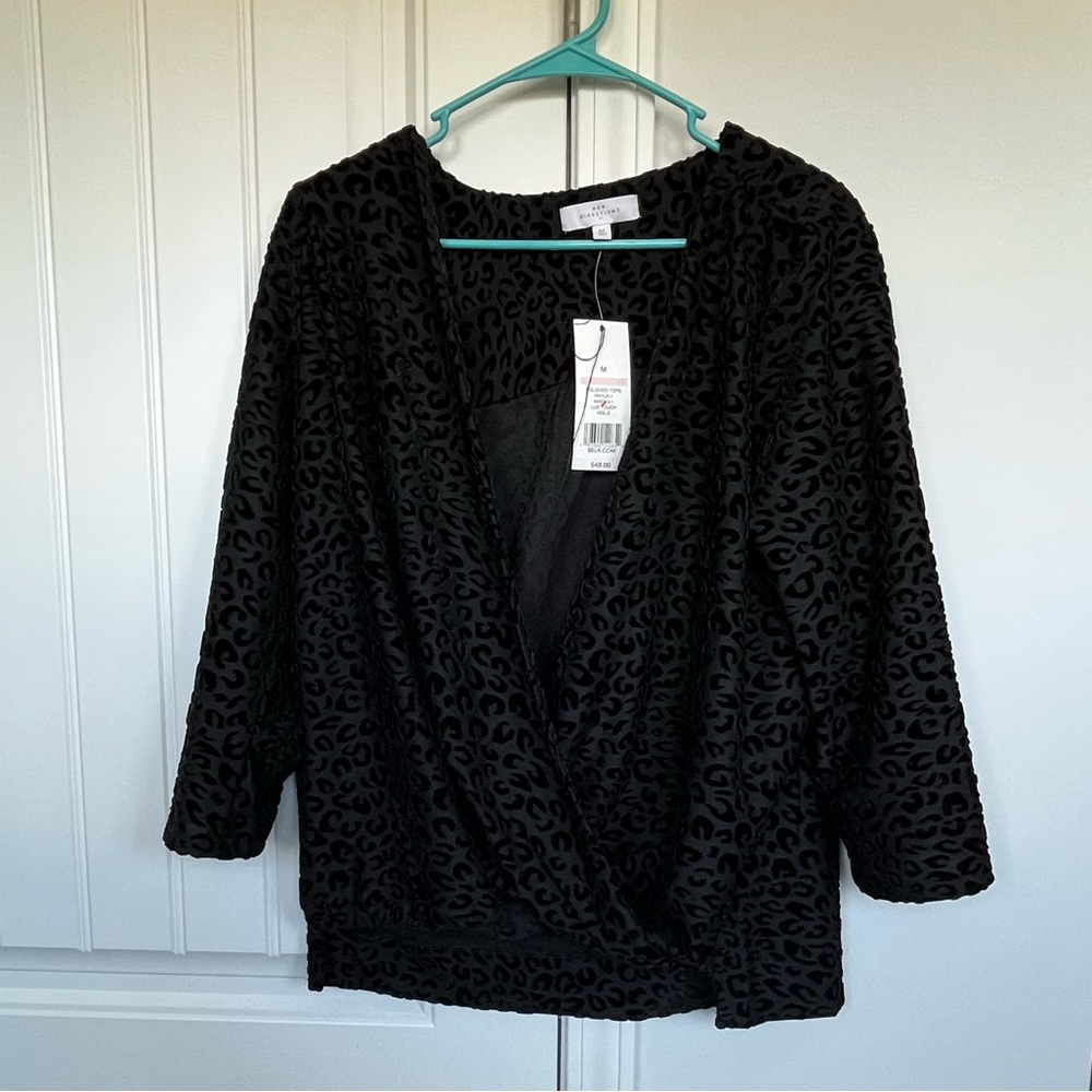 Black Leopard Blouse